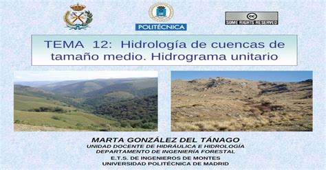 Tema 12 Hidrología De Cuencas De Tamaño Medio Hidrograma
