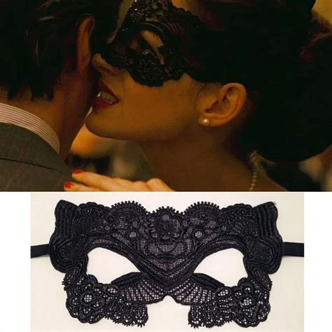 sexy black lace hollow mask goggles nightclub fashion queen female sex lingerie cutout eye masks