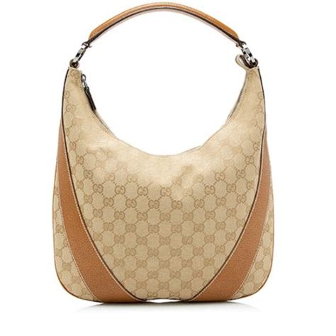 Gucci Gg Canvas Leather Hobo