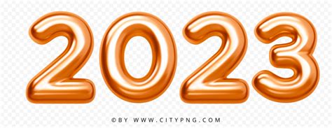 Hd Orange 2023 Text Numbers Transparent Background Citypng