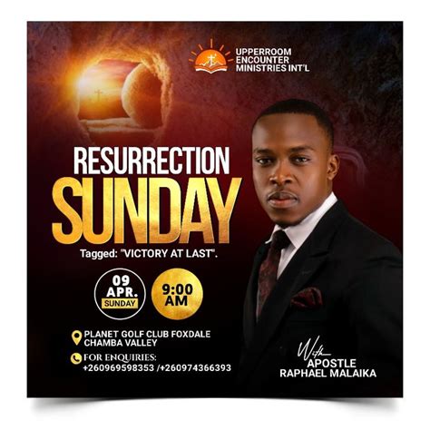 Resurrection Sunday Birthday Flyer