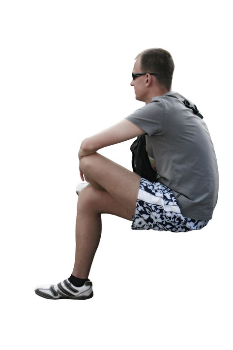 Person Sitting Side Png