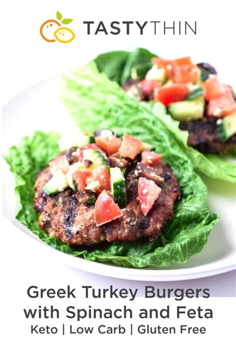Greek Turkey Burgers With Spinach And Feta Keto Tastythin