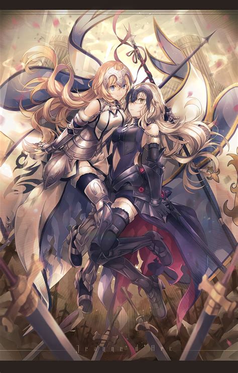 Two Female Anime Characters Wallpaper Ruler Fategrand Order Jeanne Alter Fategrand Order
