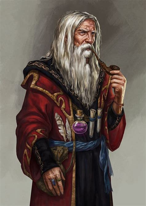 Old Wizard Old Human Wizard Pathfinder Pfrpg Dnd Dandd D20 Fantasy Npc