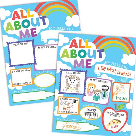 Buy 20 Colorful Read All About Me Posters For Elementary School Posters