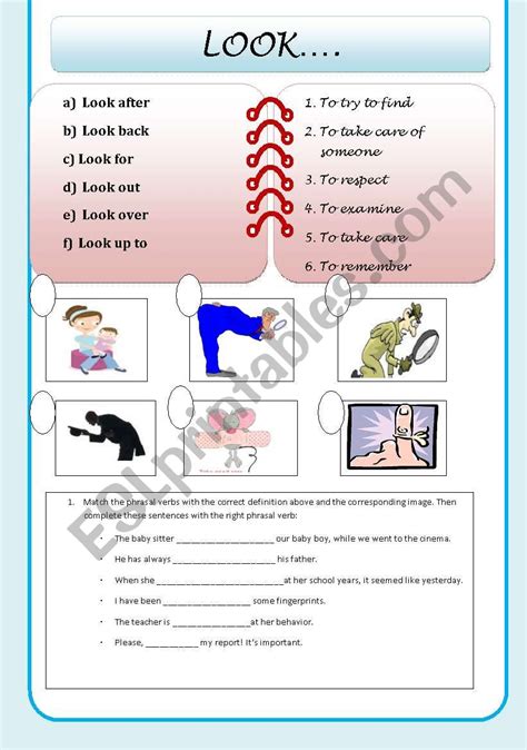 Phrasal Verb Look Esl Worksheet By Ascincoquinas Hot Sex Picture