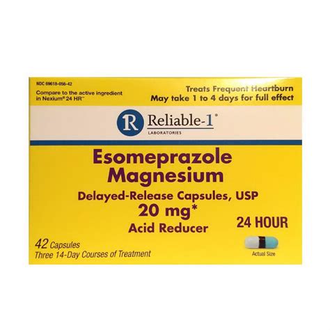 Esomeprazole Magnesium Delayed Release 20mg Capsules Usp