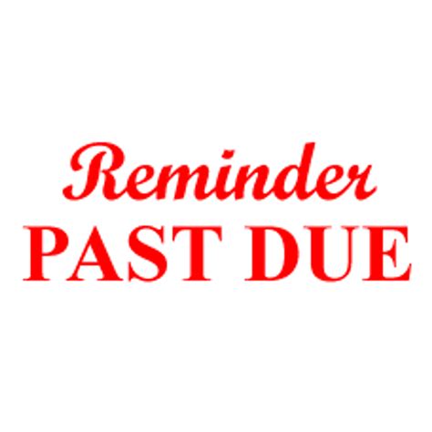 Reminder Past Due Rubber Stamp For Office Use Self Inking Melrose