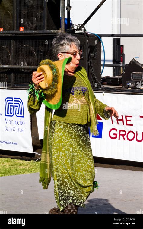 Funny Old Woman Dancing Stock Photo Alamy