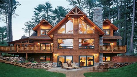 Find a size that fits your needs, and remember: Log Cabin Style Homes Inside Log Cabin Style Home, lake ...