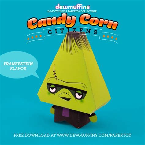 Frankenstein Flavor Dewmuffins Candy Corn Citizens Paper Toy Available