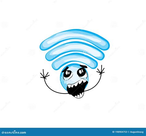 Crying Internet Meme Illustration Of Wifi Symbol Stock Illustration