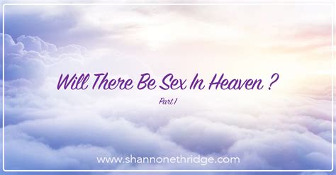Will There Be Sex In Heaven Part 1 Official Site For Shannon Ethridge Ministries