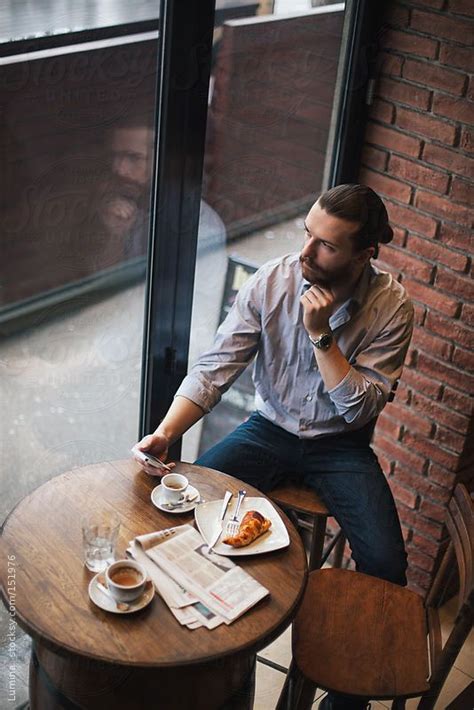 Man At A Cafe By Lumina Male Portrait Poses Portrait Photography Men Photography Poses For Men