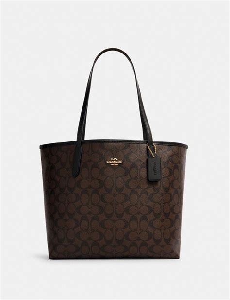 Coach City Tote In Signature Canvas 5696 Luxe Paradise