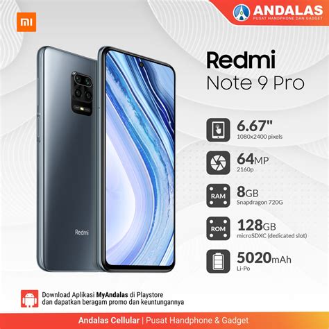 XIAOMI REDMI NOTE 9 PRO 8/128GB 6,67 INCH GARANSI RESMI | Shopee Indonesia