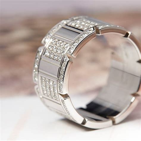 See more ideas about jewelery, jewelry, cartier jewelry. Cartier Mens 18k White Gold Tank Francaise Diamond Ring ...