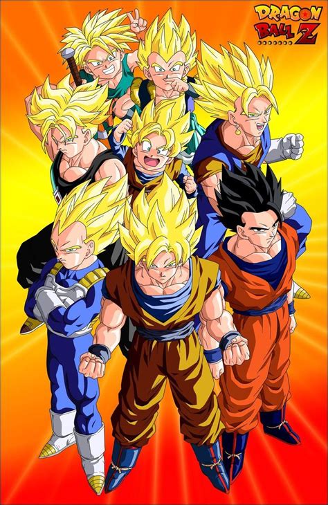 The Super Saiyans By El Maky Z On Deviantart Anime Dragon Ball