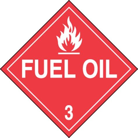Hazard Class Flammable Liquids Fuel Oil DOT Placard MPL