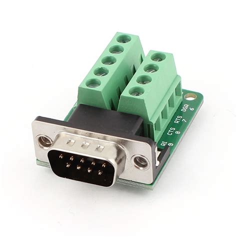 Db9 D Sub 9 Pin Male Adapter Rs232 To Terminal Breakout Board Signal
