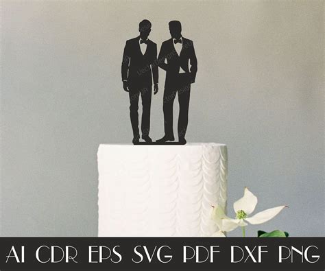 Gay Wedding Cake Toppersame Sex Cake Toppergay Wedding Etsy