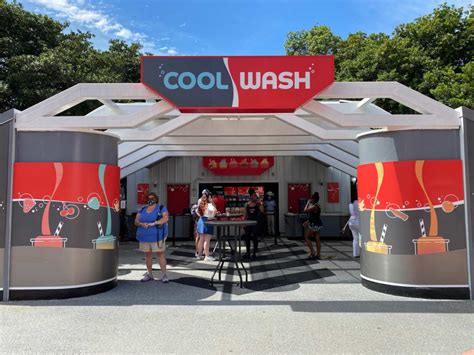 Photos Refreshment Station Sign Returns To Former Cool Wash At Epcot