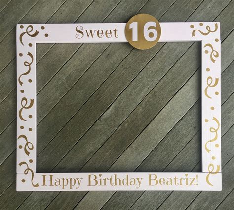 Sweet 16 Photo Booth Frame 16th Birthday Party Prop Etsy Sweet 16