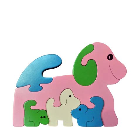 Dog Wooden Animal Puzzle Jigzoos Australia Jigzoos