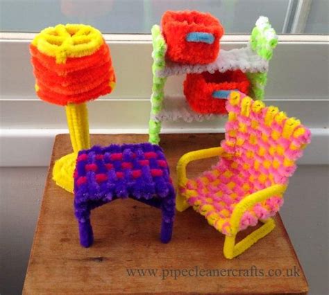 12 Furniture Pip Cleaner Crafts Детские поделки Творчество Детское