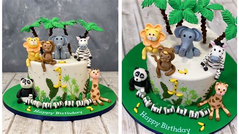 Wild Animal Cake Jungle Cake Youtube