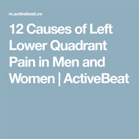 Left Lower Quadrant Pain Ovulation Symptoms