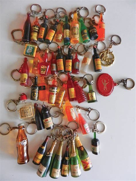 10 Miniature French Bottle Keychain Collections Beach