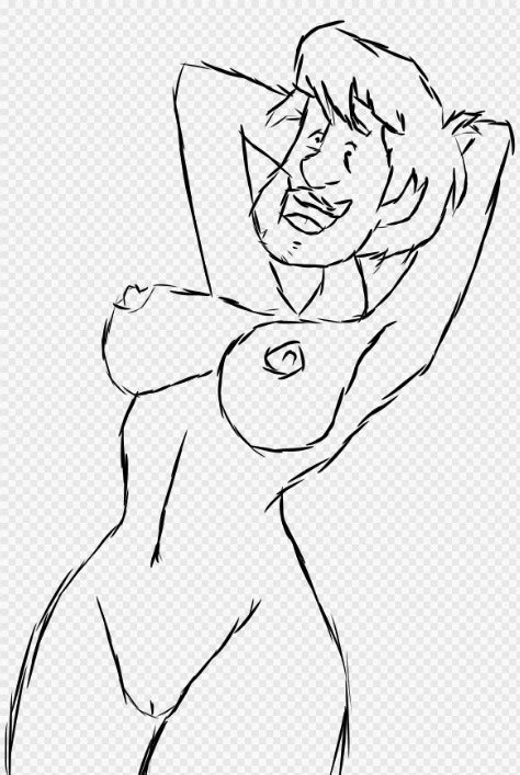 rule 34 arms behind head breasts hanna barbera monochrome naked nipples pussy rough sketch