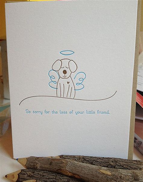 Dog Sympathy Card Dog Condolence Card Letterpress Pet Etsy Pet