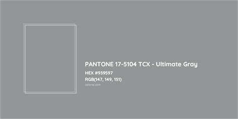 Pantone 17 5104 Tcx Ultimate Gray Complementary Or Opposite Color