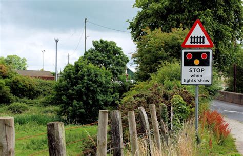 Level Crossing Ahead Sign Moira © Albert Bridge Cc By Sa20