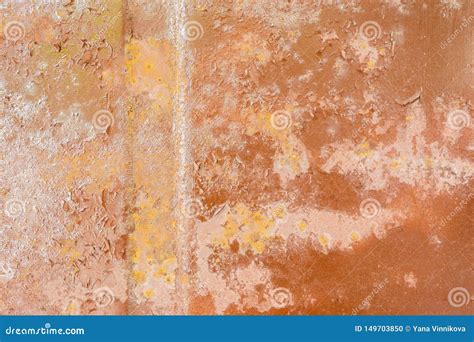 Old Paint On Metal Paint Layer And Primer Cool Texture Mixture With