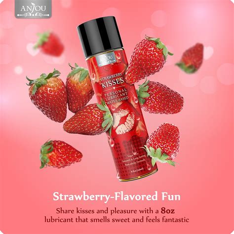 Personal Lubricant 8 Oz Water Based Strawberry Flavored Sex Lube For Women Men And Couples