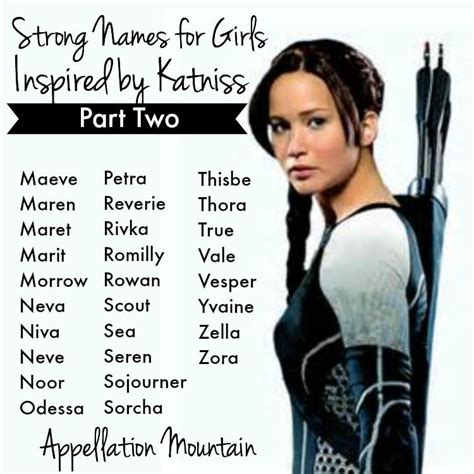 Strong Names For Girls Inspired By Katniss Part Ii Appellation Mountain