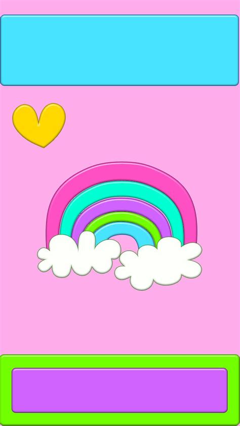 Cute Colorful Rainbow Lock Screen Rainbow Wallpaper Heart Wallpaper