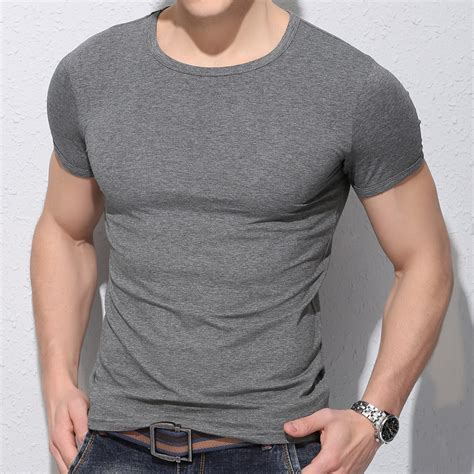 Hot New Mens Sport Casual O Neck Short Sleeve Cotton Tight Fit Muscle T Shirt Brand Famous Brand