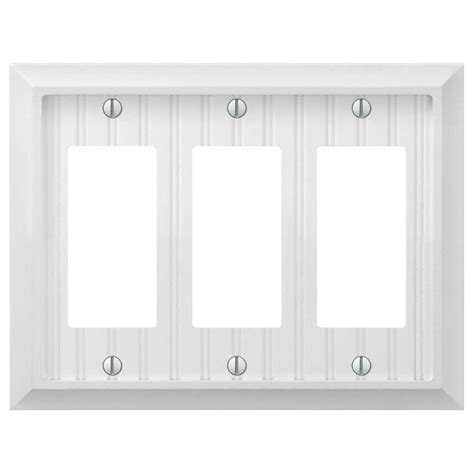 Check spelling or type a new query. Cottage 3-Gang Decora Wall Plate - White-279RRRW - The Home Depot