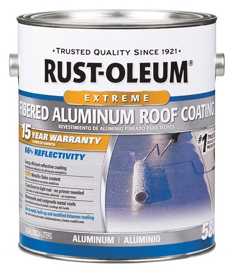 Rust Oleum Aluminum Roof Coating Gal Light Gray Er