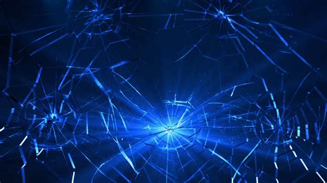 Shatered Glass Broken Glass Background Epic Animation Blue Shattered Glass Background