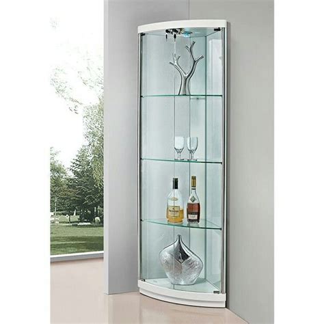 Corner Glass Display Cabinets With Lights Glass Designs