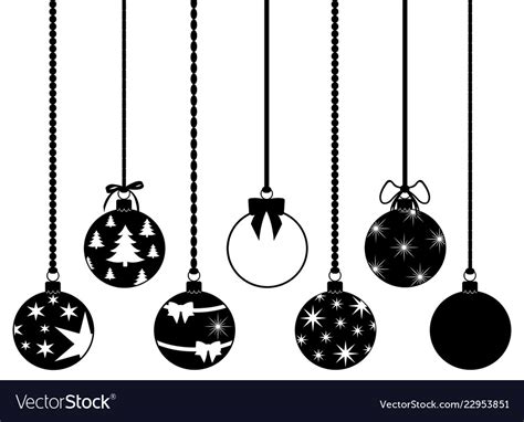 Hanging Christmas Decorations Royalty Free Vector Image