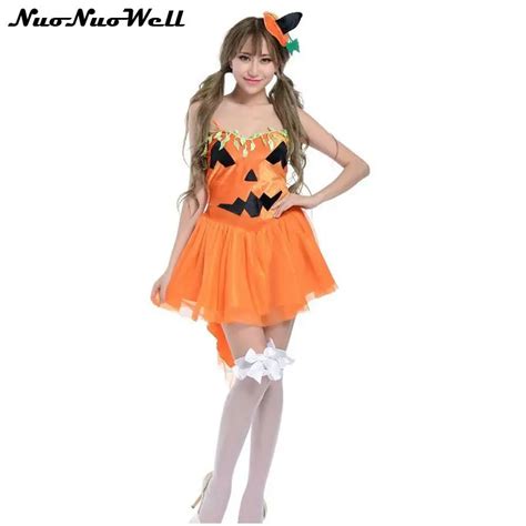 Professional Free Shipping Adult Women Sexy Pumpkin Lantern Dress Performance Costume For