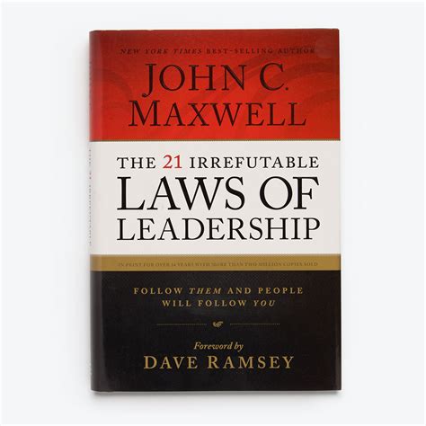 The 21 Irrefutable Laws Of Leadership Hardcover Book