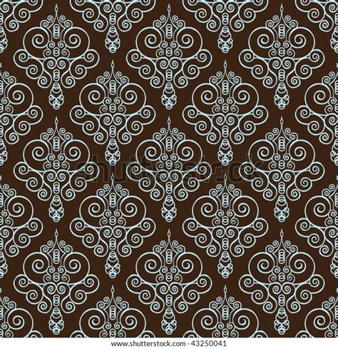 Vector Swirl Seamless Pattern Stock Vector Royalty Free 43250041